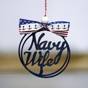 Navy Wife Car Charm Ornament